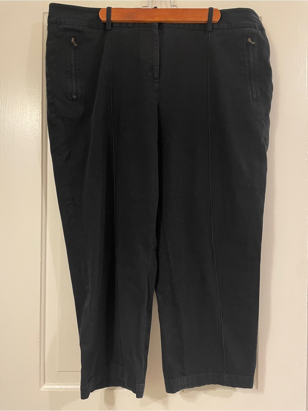 Talbots Black Cropped Straight-Leg Women's Pants